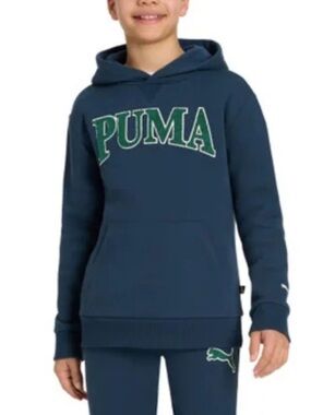 PUMA logo Hoodie - Blue and Green Large 10/12